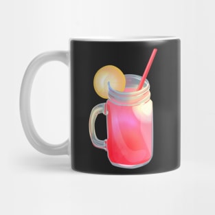 Pink Lemonade in Glass Jar Mug